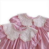 Scalloped Bib Orchid Outfit