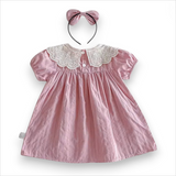 Scalloped Bib Orchid Outfit