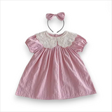 Scalloped Bib Orchid Outfit