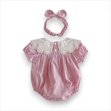 Scalloped Bib Orchid Outfit