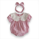 Scalloped Bib Orchid Outfit
