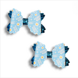 Faux Leather Girl Bows