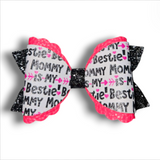 Faux Leather Girl Bows