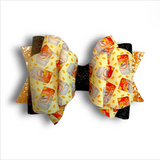 Faux Leather Foods Bow
