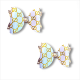 Designer Inspired Faux Leather Bows