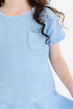 SALE Sky Blue Scrunchy Pocket Tee