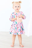Sugarplum Fairy 3/4 Sleeve Twirl Bodysuit