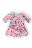 Sugarplum Fairy 3/4 Sleeve Twirl Bodysuit