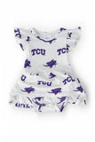 TCU White Frog S/S Flutter Twirl Bodysuit