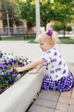 TCU White Frog Ruffle Pocket Tee