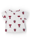 Texas Tech White Raider Red Ruffle Pocket Tee
