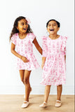Twirling en Pointe 3/4 Sleeve Ruffle Twirl Dress