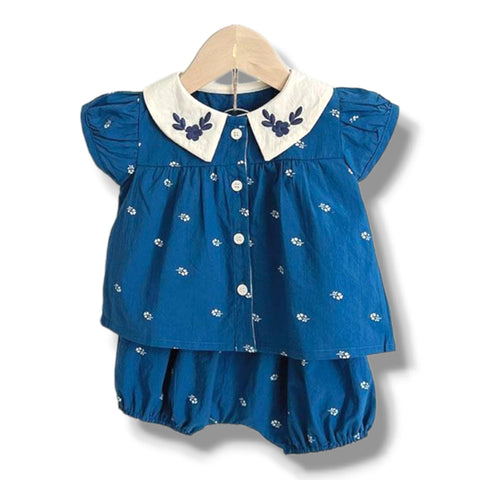 "Ellie" Collared Swing Top & Bloomer Set