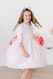 Baby Bunnies 3/4 Sleeve Ruffle Twirl Dress
