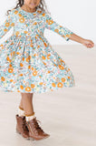 Vintage Vibes 3/4 Pocket Twirl Dress