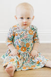 Vintage Vibes 3/4 Sleeve Twirl Bodysuit