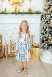 Waltz of the Snowflakes L/S Pocket Twirl Dress