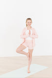 SALE Zen Pink Full-Zip Ruffle Active Jacket