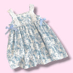 "Agatha" Blue Toile Print Sundress