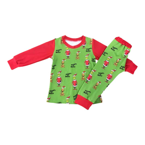 Gri-nch Red & Green Pajamas