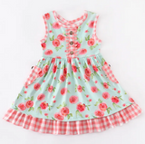 Pink Rose Blue Outfit