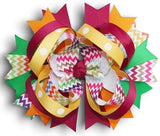 5" Multi Color Stacked Bows
