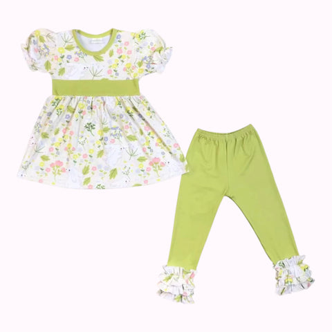 Spring Green Field Bunny Pant Set