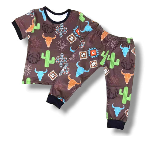 Brown Desert Cactus Pajamas