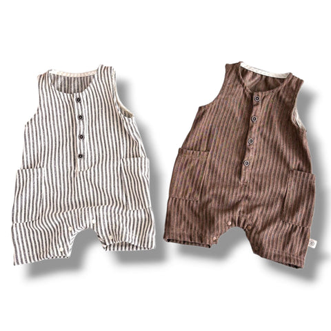 Cotton Striped Playsuit