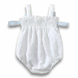 White Swiss Dotted Romper