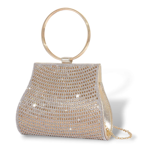 Rhinestone Hoop Clutch