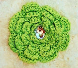 Crochet Flower Clips