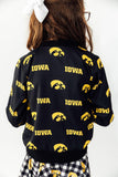Iowa Black Tigerhawk Satin Jacket