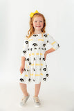 Iowa White Tigerhawk 3/4 Sleeve Pocket Twirl Dress