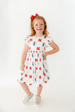 Nebraska White Herbie Husker Flutter Twirl Dress