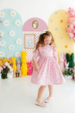 Little Bow Peeps 3/4 Sleeve Ruffle Twirl Dress