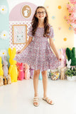Lovely Lavender Smocked Ruffle Dress