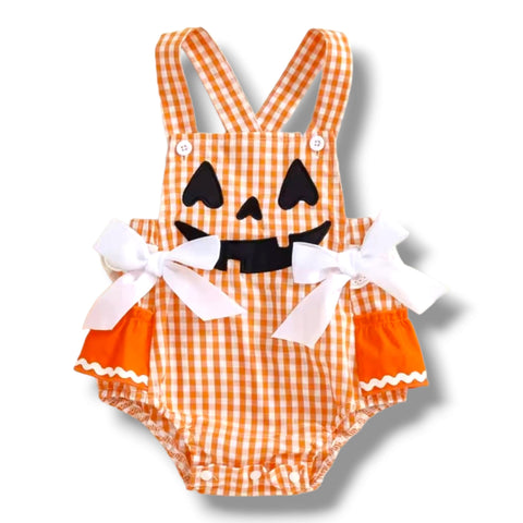 Jack-O-Lantern Bubble Romper