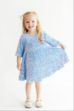 Light Blue Velvet Sequin Dress