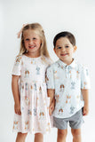 Boys Party Pups S/S Polo
