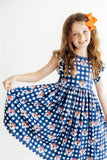 Auburn Plaid Aubie Flutter Twirl Dress