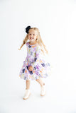 Tied with a Boo Lavender L/S Pocket Twirl Dress