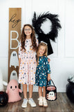 Happy Haunting 3/4 Sleeve Pocket Twirl Dress