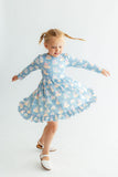 Nativity L/S Ruffle Hem Twirl Dress