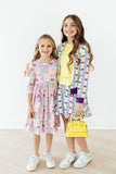 French Quarter Fun 3/4 Sleeve Pocket Twirl Dress