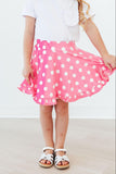 Pink Polka Dots Ruffle Twirl Skort