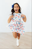 Rainbow Roosters S/S Pocket Twirl Dress