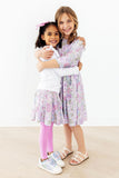 Spring Gardens 3/4 Sleeve Pocket Twirl Dress
