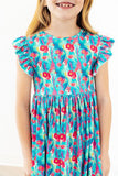 SALE Lovely Llamas Flutter Sleeve Twirl Dress