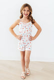 Red, White, & Sweet Strappy Play Romper